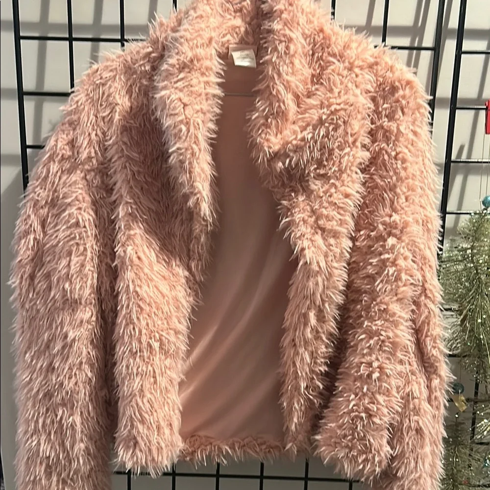 Women's Pink Faux Fur‎ Jacket